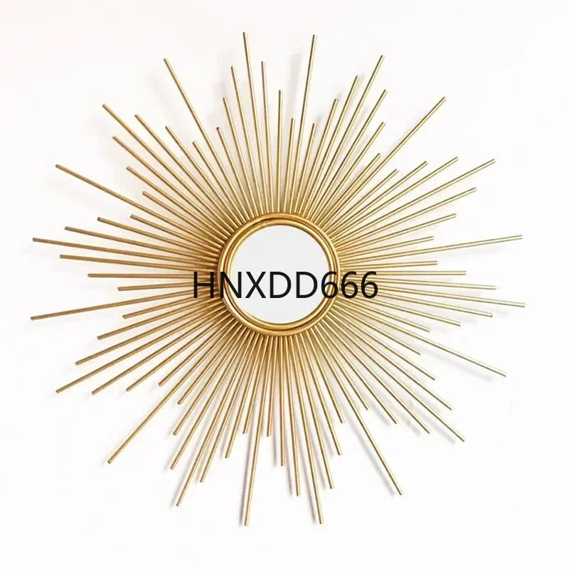 Creative Metal Wall Mirror with Gold Sunglasses Design for Living Room Home Decor