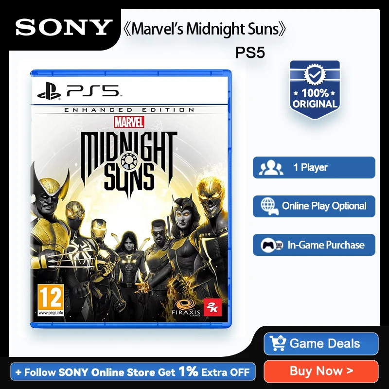 Sony PlayStation 5 Marvel's Midnight Suns Enhanced Edition PS5 Game Deals for Platform PlayStation5 PS5 Game Disks