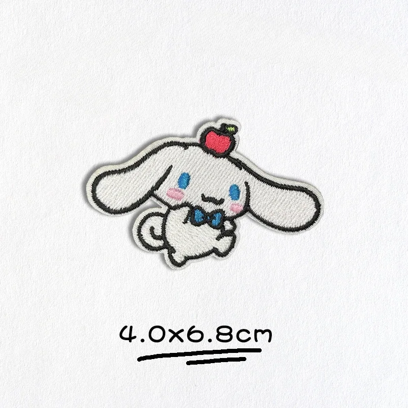 Kawaii Sanrio Kuromi My Melody Cinnamoroll Self-adhesive Diy Embroidery Cloth Stickers Self-adhesive Book Coating Decoration