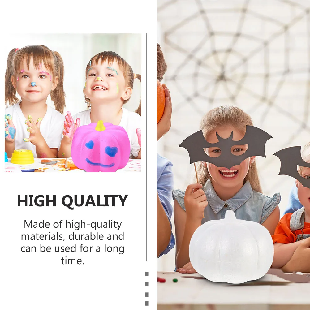 3pcs Foam Pumpkin Decorations Halloween Diy Accessories Fake Pumpkins For Colorable Pumpkin Molds Mini Simulation Foamed