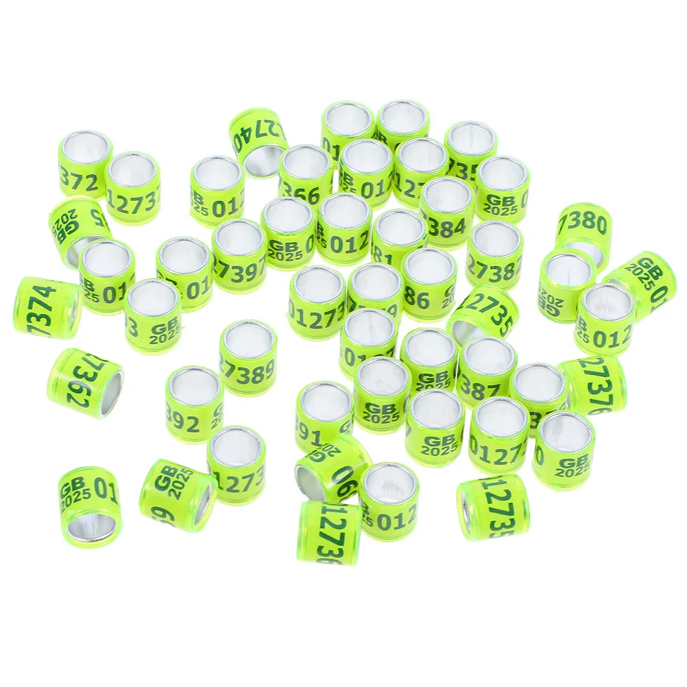 

10pcs Pigeon Foot Rings Aluminum Plastic Identification Bands Lightweight Comfortable Fade Resistant Durable 2025 for Breeding