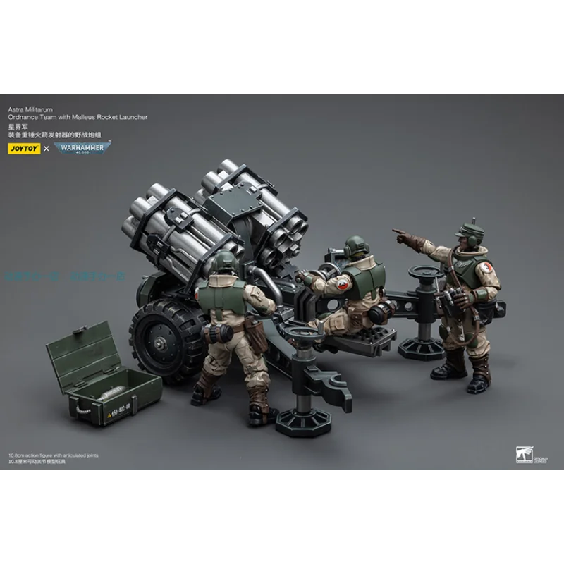 JOYTOY fuente oscura warhammer 40K estrella ejército macro sonido campo arma martillo pesado lanzador de cohetes cohete ejército conjunto escultura figuras