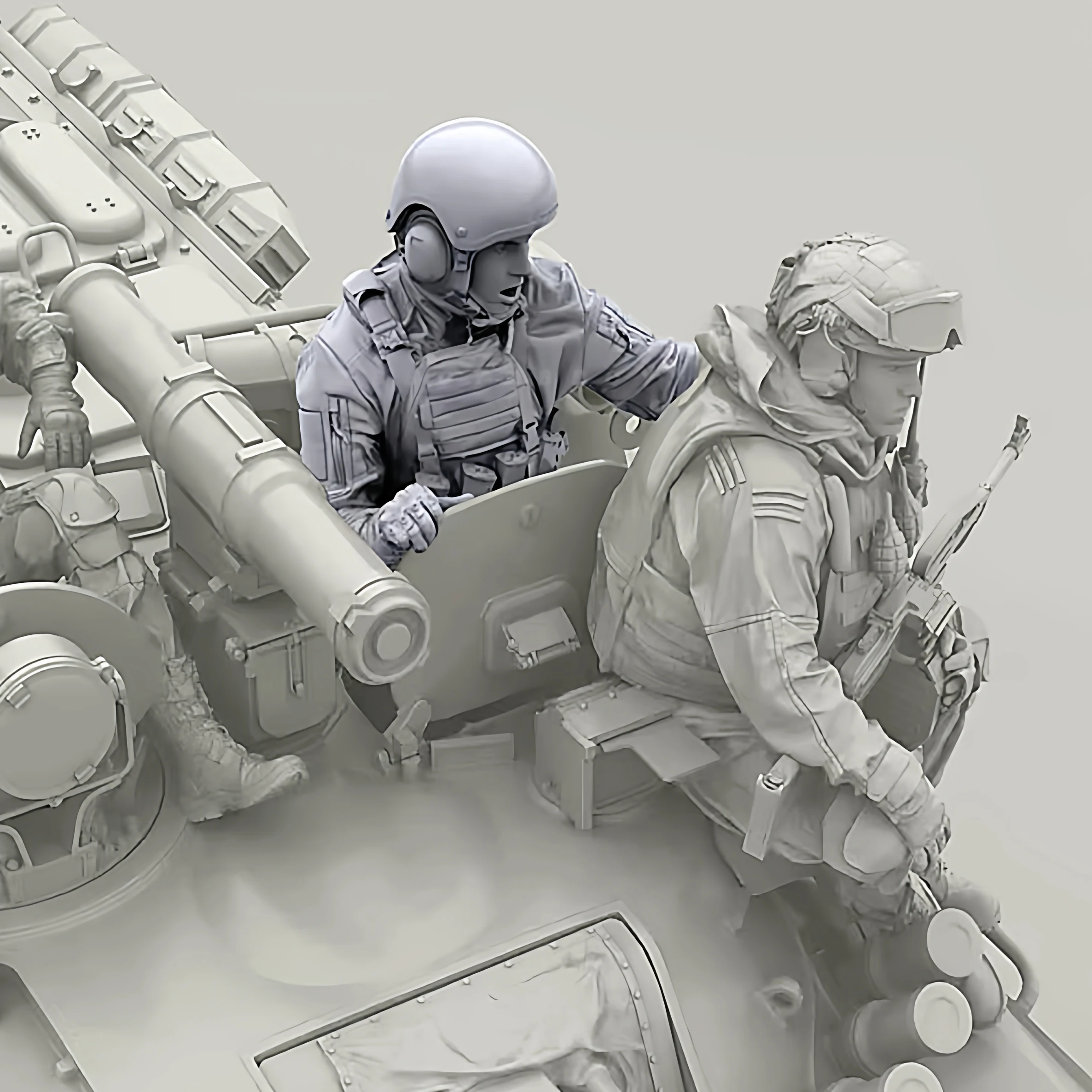 

1/35 Resin Soldier model kits figure colorless and self-assembled （1 soldier） A-2172