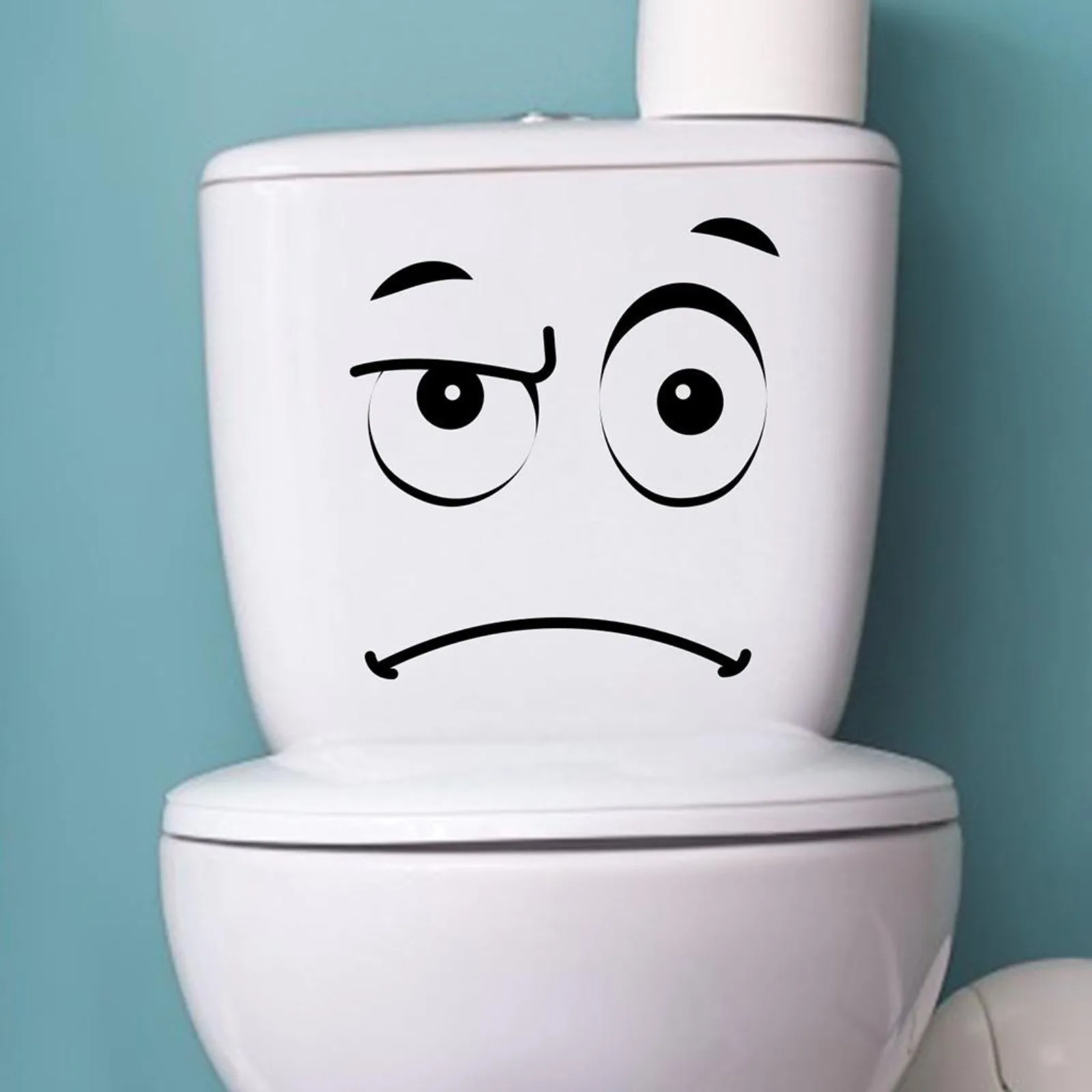 Wasruimte Wc Wc Wc Wc Bril Stickers Zet Me Neer Monster Smiley Face Wall Art Sticker Grappige Kids Zindelijkheidstraining