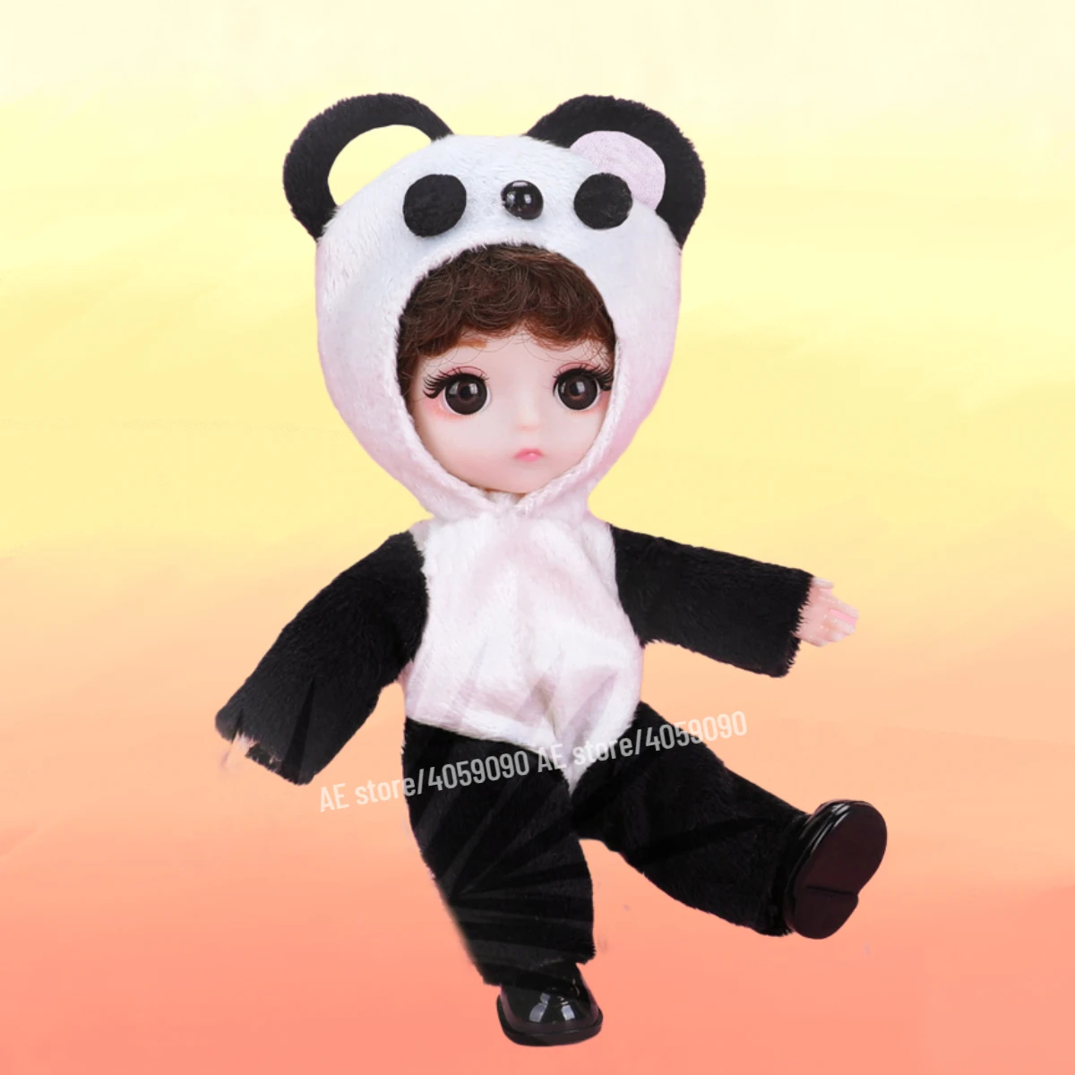 BJD 인형 1/12, 의류 및 신발과 움직일 수 있는 관절, 패션 로리타 액션 피규어 모델, 귀여운 소녀 생일 선물 장난감, 16cm