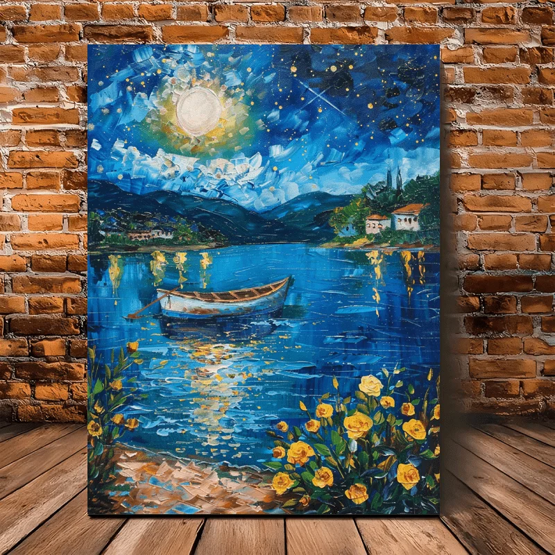 

500/1000/1200/2000PCS Puzzles for Adults Van Gogh Starry Night Countryside Scene,Jigsaw Puzzles Brain Games Gifts Home Decor