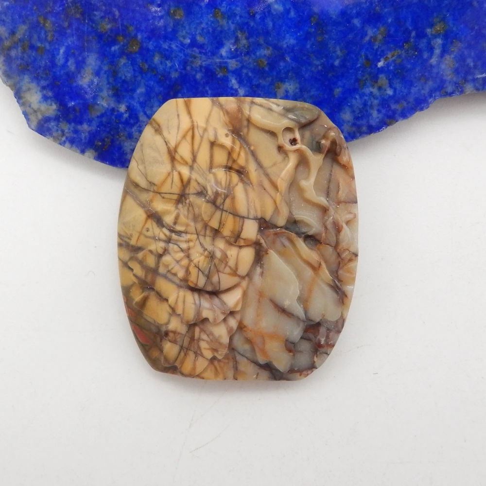 Fashion Carving Natural Multi-Color Picasso Jasper For Jewelry Making Charm Gift Accessories