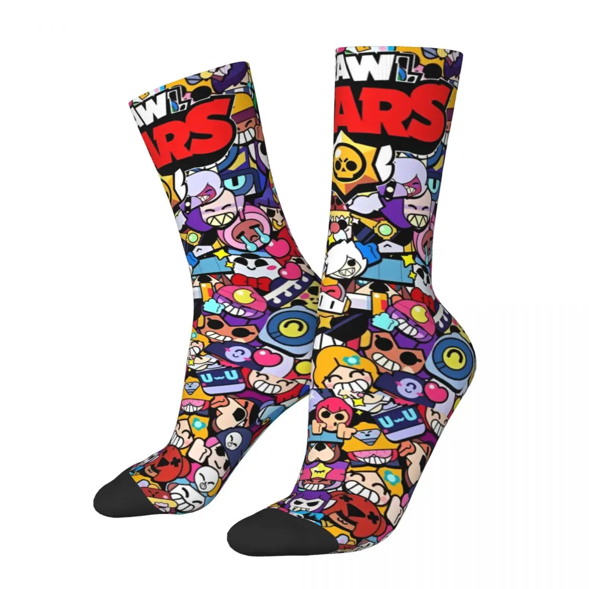 Braws-Star Socks Men\'s Women\'s Polyester Fashion Fashion Video Game Socks Spring Summer Autumn Winter Middle Tube Socks Gifts