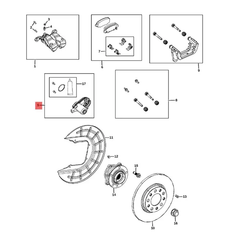 Unique Car Parking Brake Actuator 68225300AA 53379831 For Jeep Cherokee Compass 200 14-2021