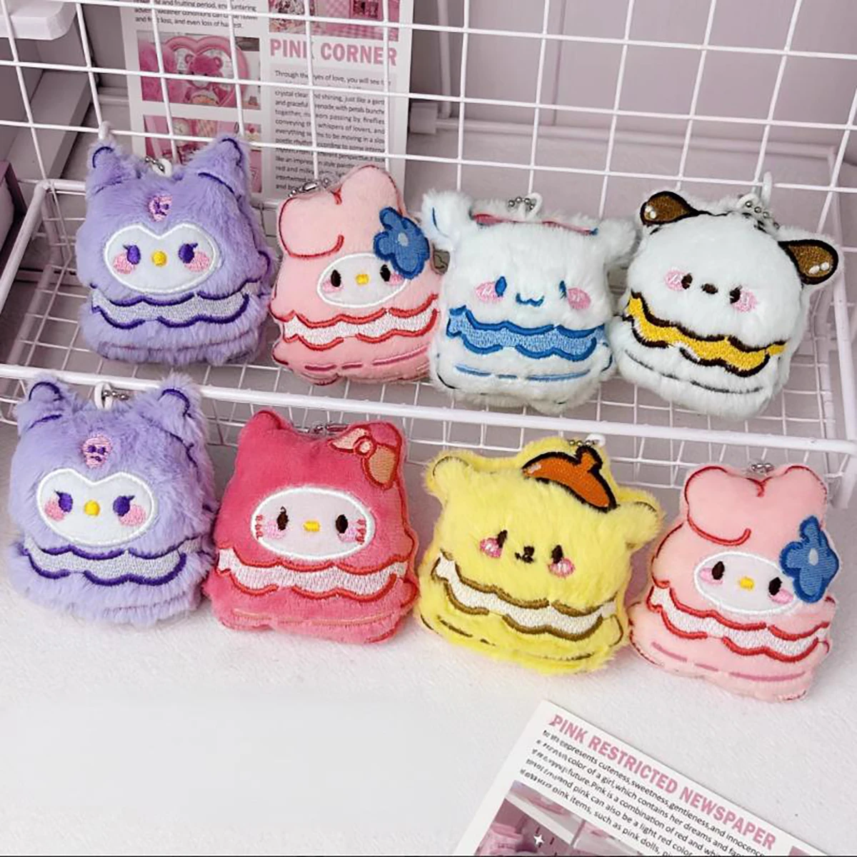 

Miniso Kuromi Cute Cartoon High Beauty Girl Style Backpack Pendant Plush Doll Doll Keychain Couple Gift