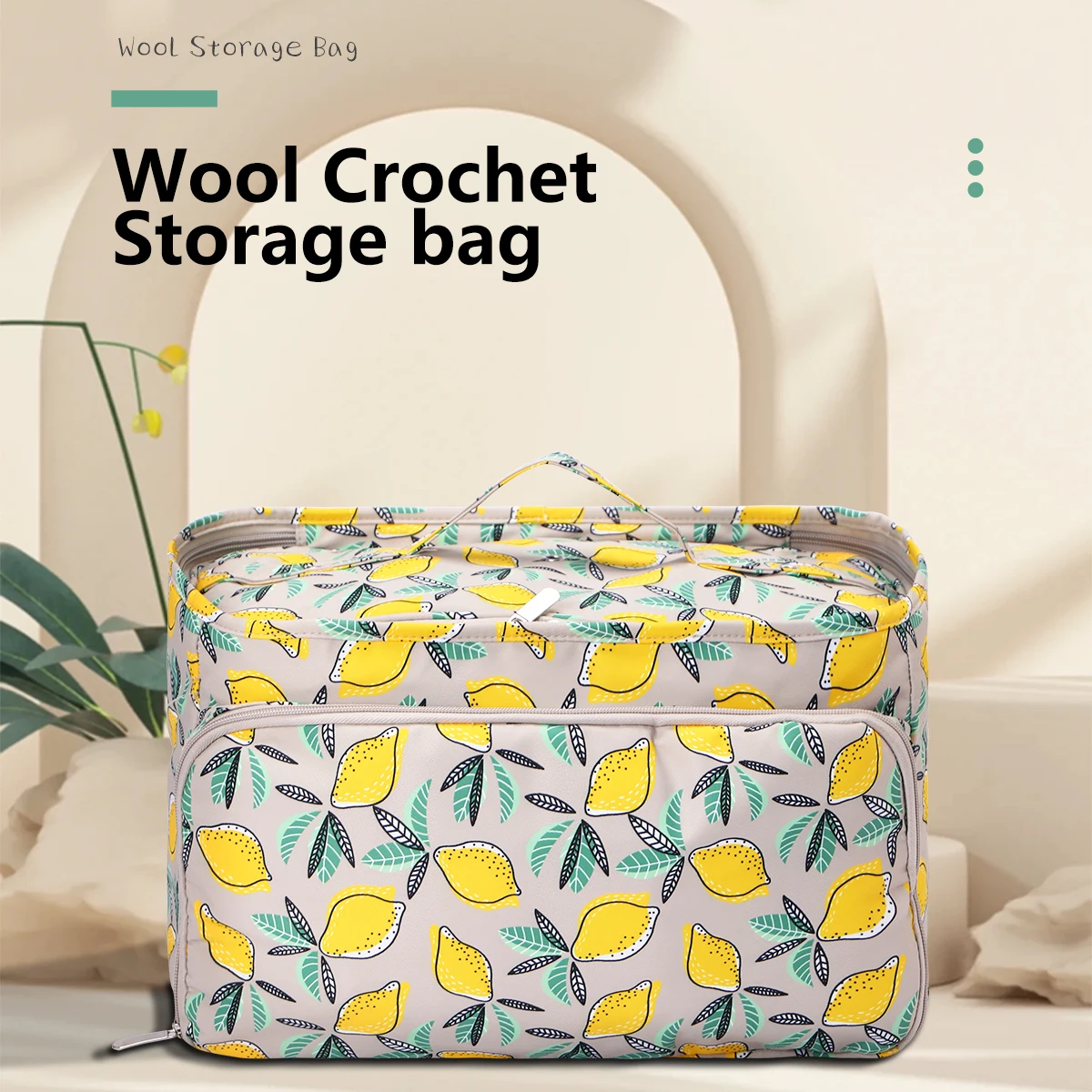 Hot Sale Yarn Storage Bag with Dandelion Square Knitting Tote Bag Waterproof Sewing Accessories Storage Bags Christmas Gift