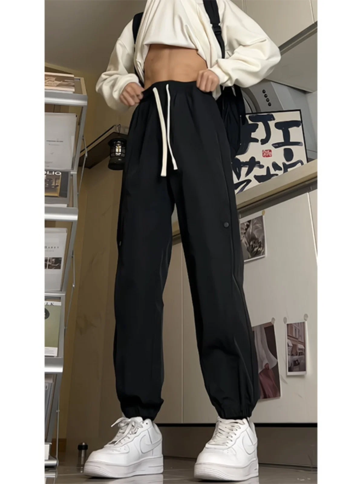 

Мужские повседневные брюки в стиле ретро-американский кэжуал, весна-осень, модные, брендовые, молодежные, энергичные, рабочие, свободного кроя, длинные