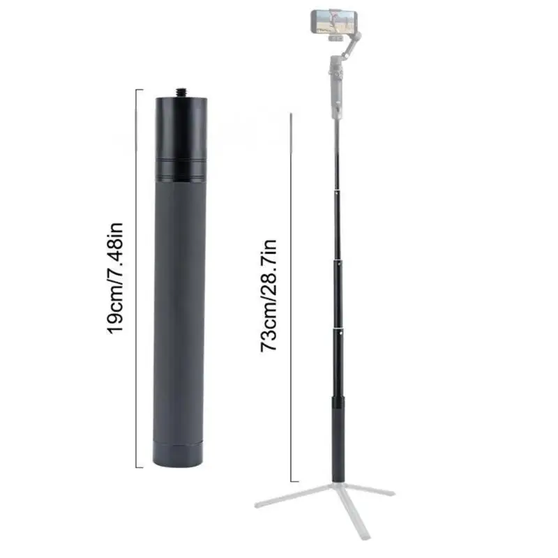 R53C Camera Extension Rod Metal Extender Phone Stabilizer Rod with 1/4inch Screw