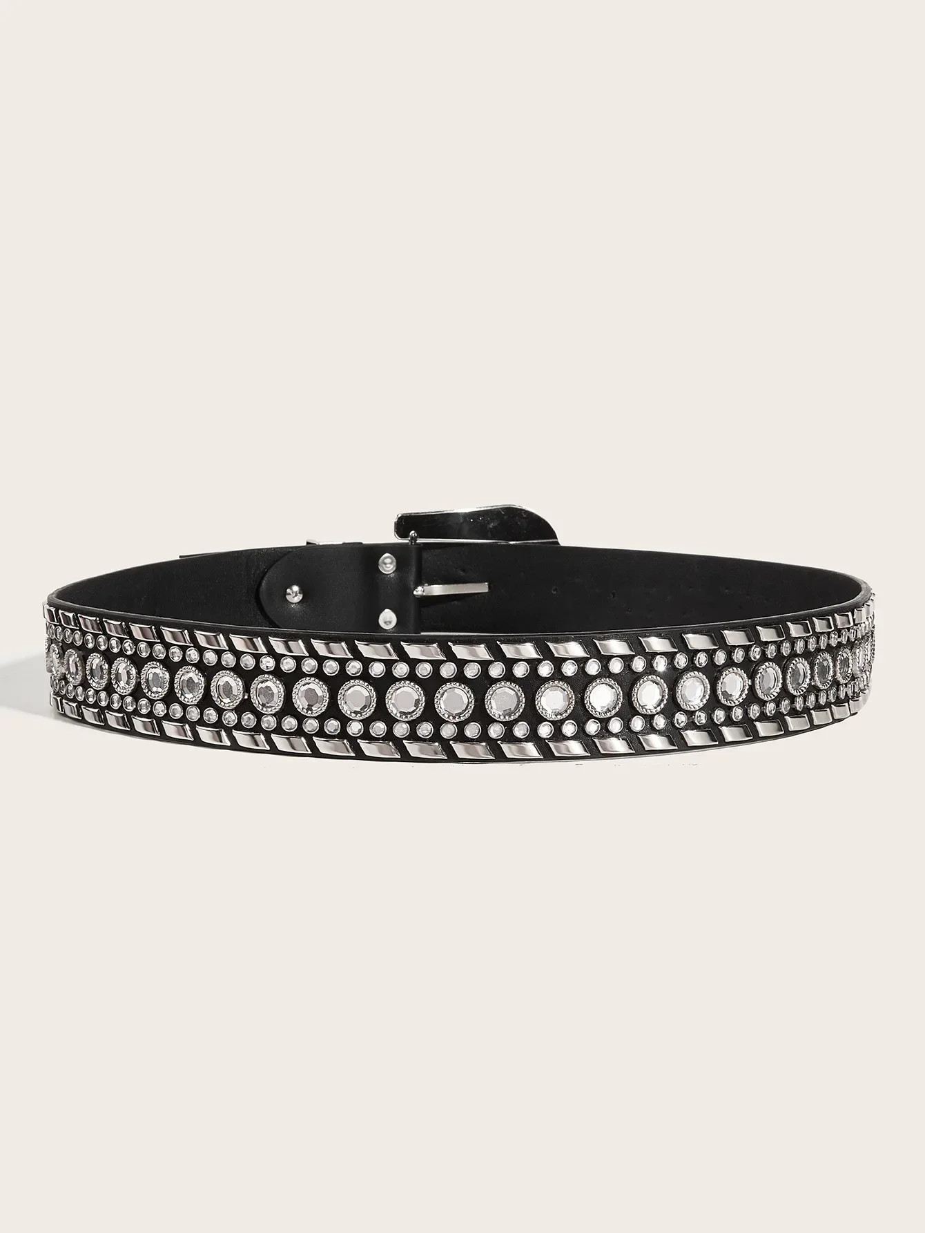 Goth for rhinestone Belts Women PU Leather Strap for rhinestone Belts New Western Cowboy Y2K Girls Fashion Belt for Jeans Men