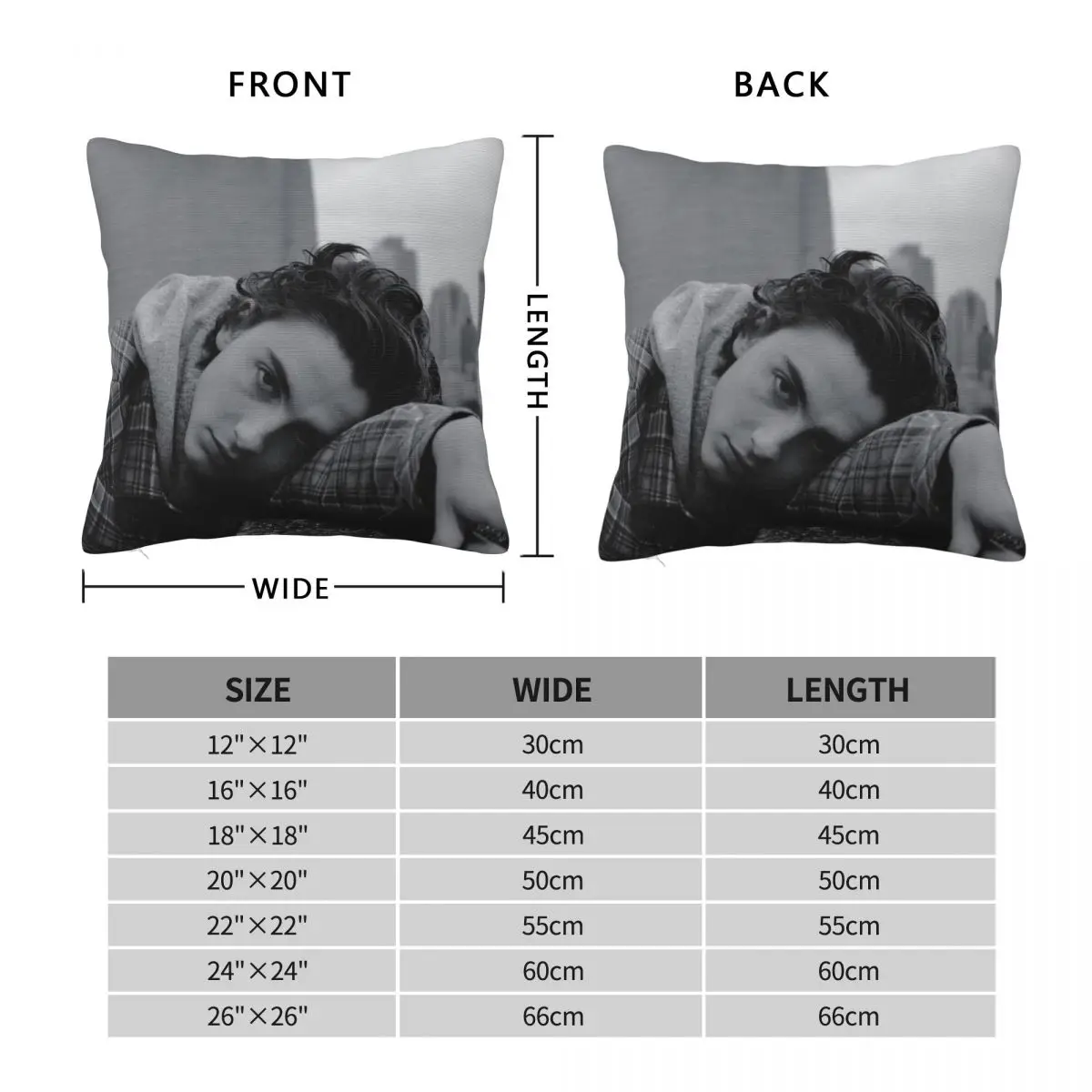 Timothee Chalamet Elio Perlman Square Pillowcase Polyester Linen Velvet Creative Decorative Throw Pillow Case Home Cushion Cover