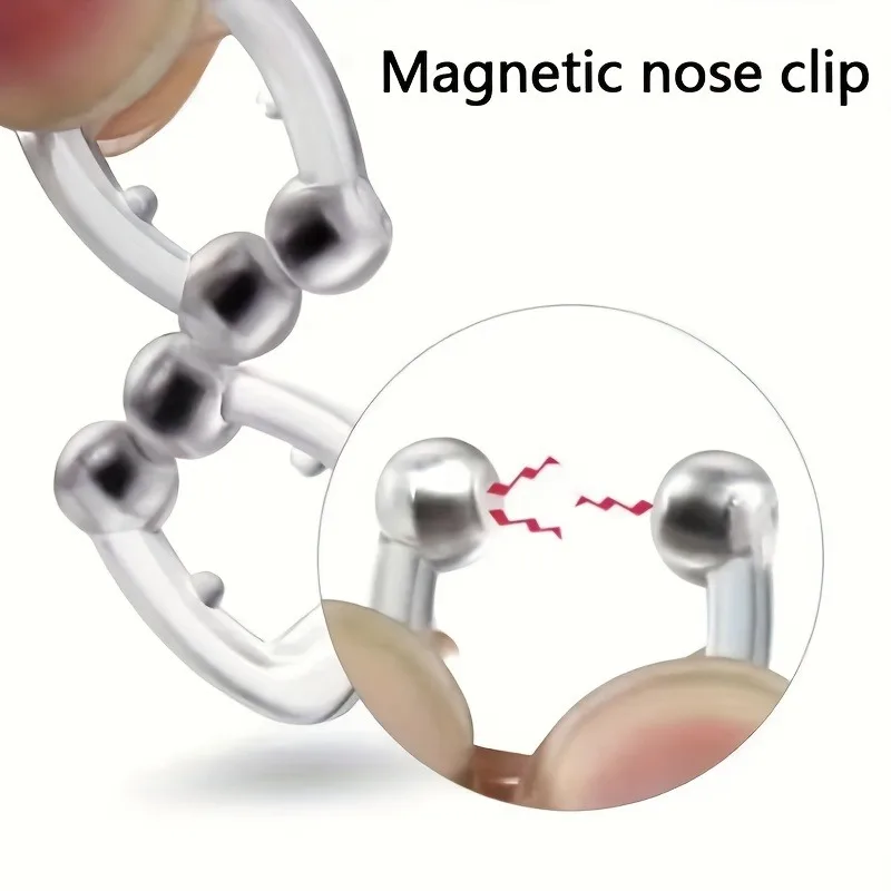 Magnetic anti-snoring nose clip - non-electric sleep aid, durable construction, mouth tape for sleeping mouth sleep tape