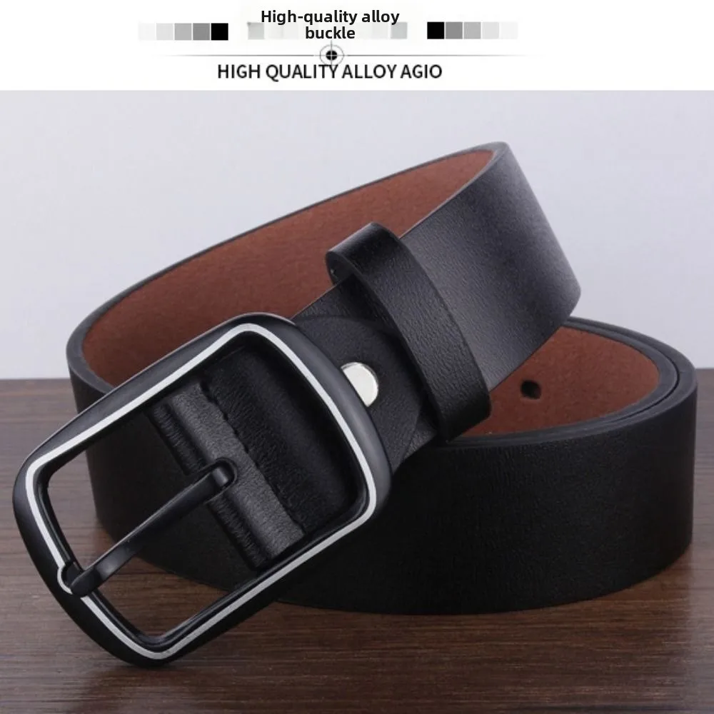 Retro Durable Men Belt Soft Vintage Jeans Belt Adjustable Fashion Pin Buckle Belt Business