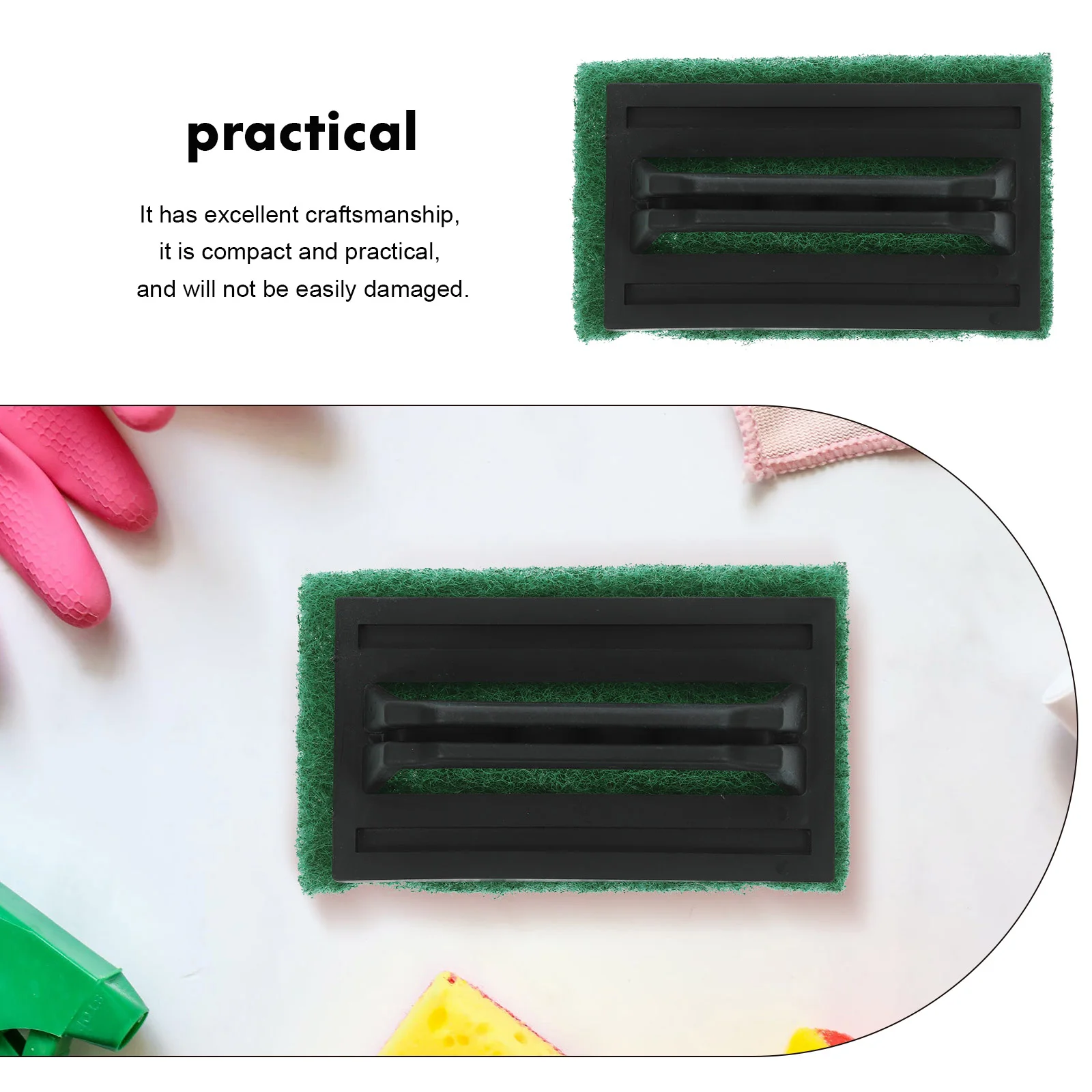 3 Pcs Screen Printing Matte Cleaning Brush with Handle Ink Removal (green) 3pcs Cleaner