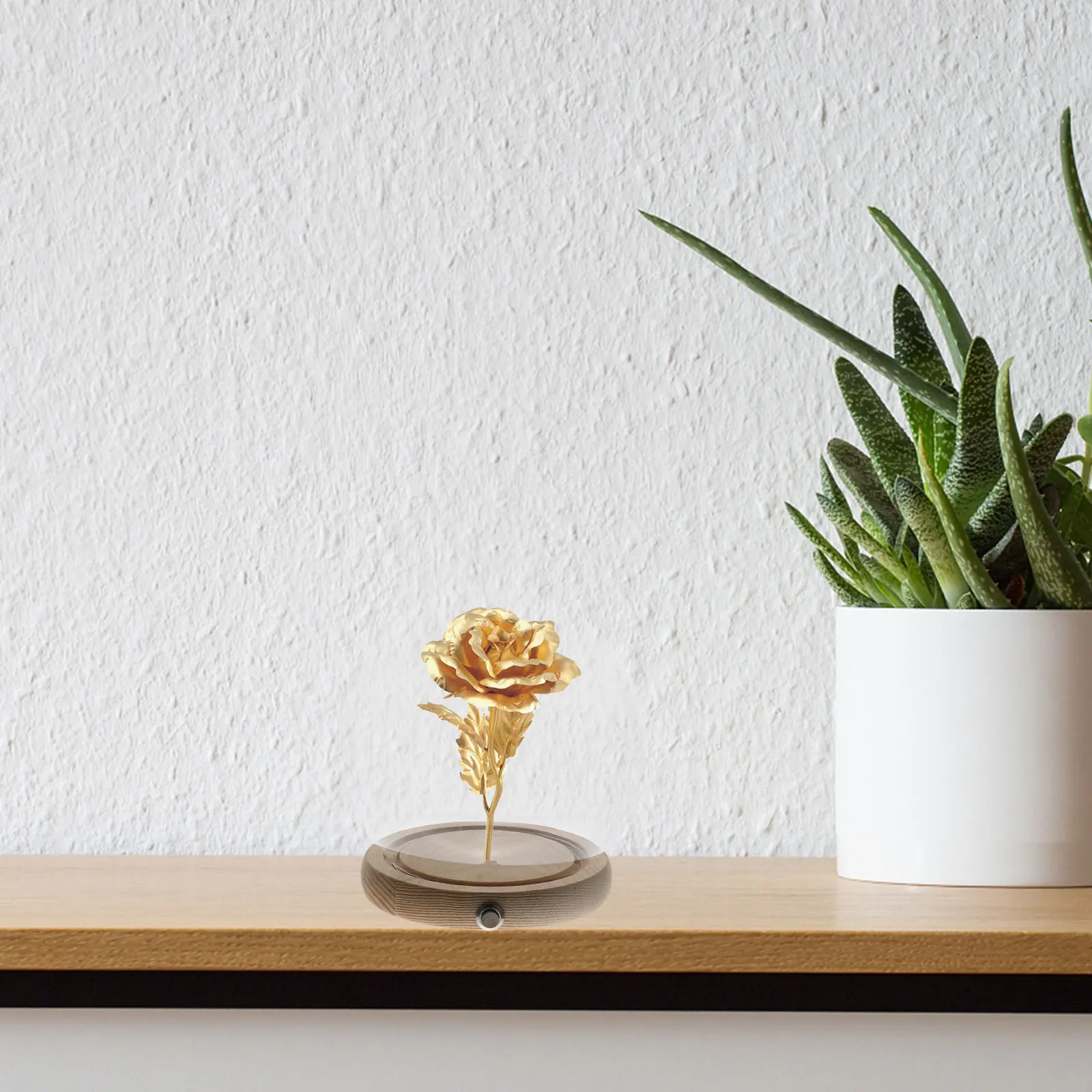 

1 set Flower Glass Cover Clear Transparent Dome Glowing Wooden Base Desktop Decor For Immortal Preserved Flowers Glass Cloche