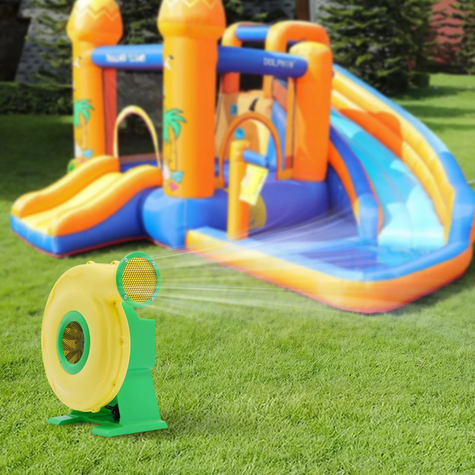 

Воздуходувка высокой мощности 1100 Вт/1,5 л.с. для больших надувных лодок, надувная воздуходувка для отказов, портативный вентиляторный насос, проводной вентилятор для листьев