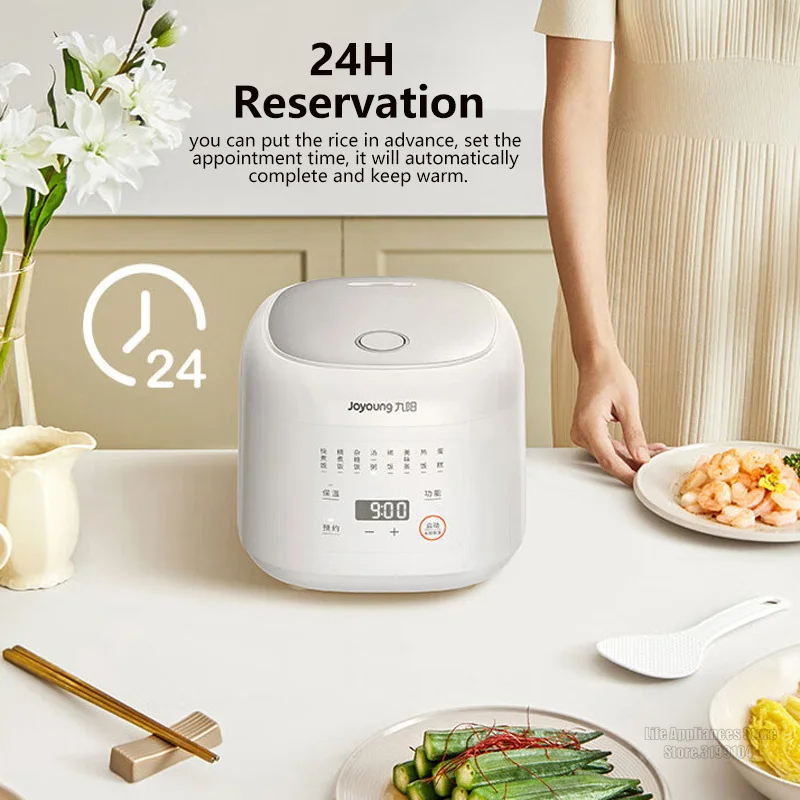 Joyoung Rice Cooker 2L Ceramic Crystal Liner Multifunction Porridge Soup Cooker For Home Kitchen 24H Reservation  F-20FY2