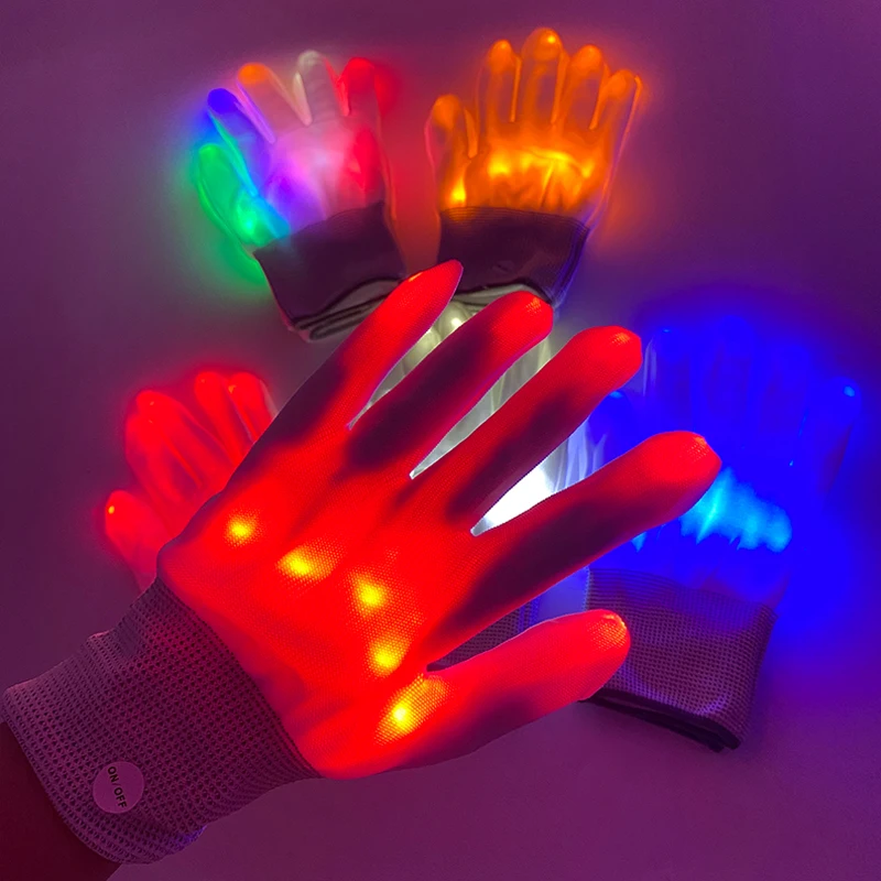 1Pair Led Gloves Ne… - image