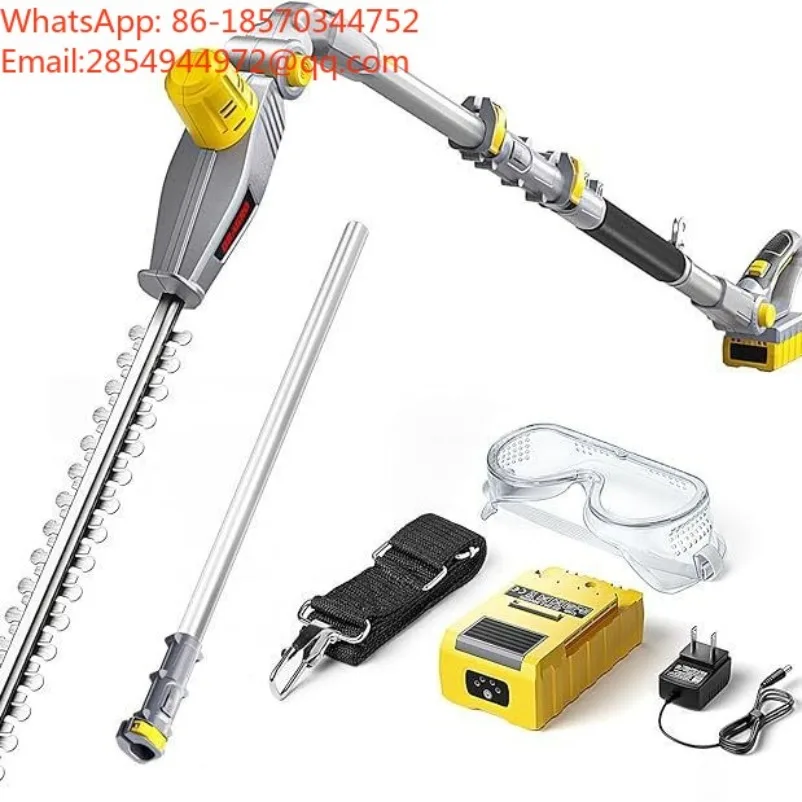 Cordless Electric High‑Branch Pruner Lithium Battery Pole Chainsaw Hedge Trimmer Garden Tree Branch Cutting Tool