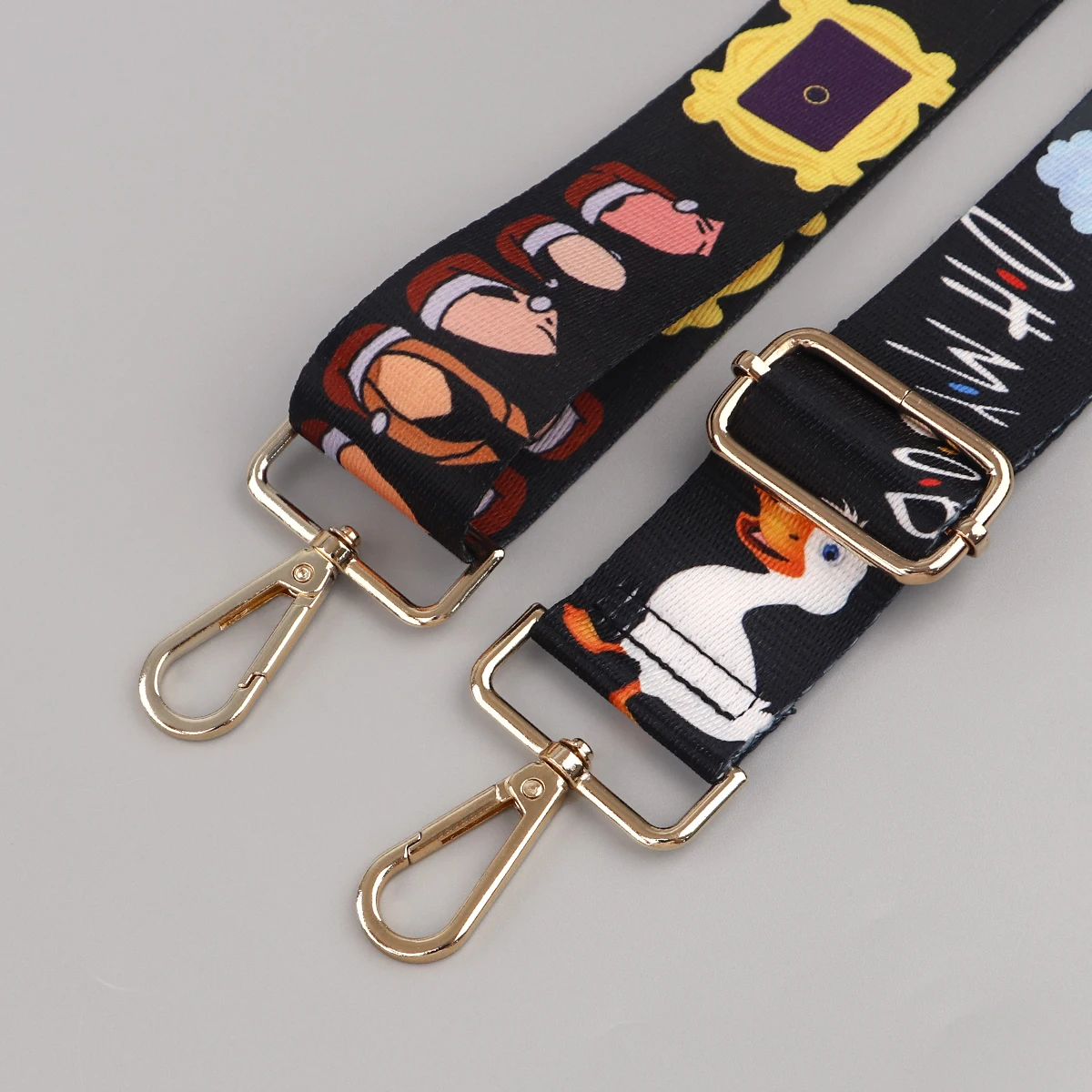 Cartoon High Quality Fashion Shoulder Bag Strap Adjustable Wide Belts  Replacement Handbag Crossbody Gold Buckle