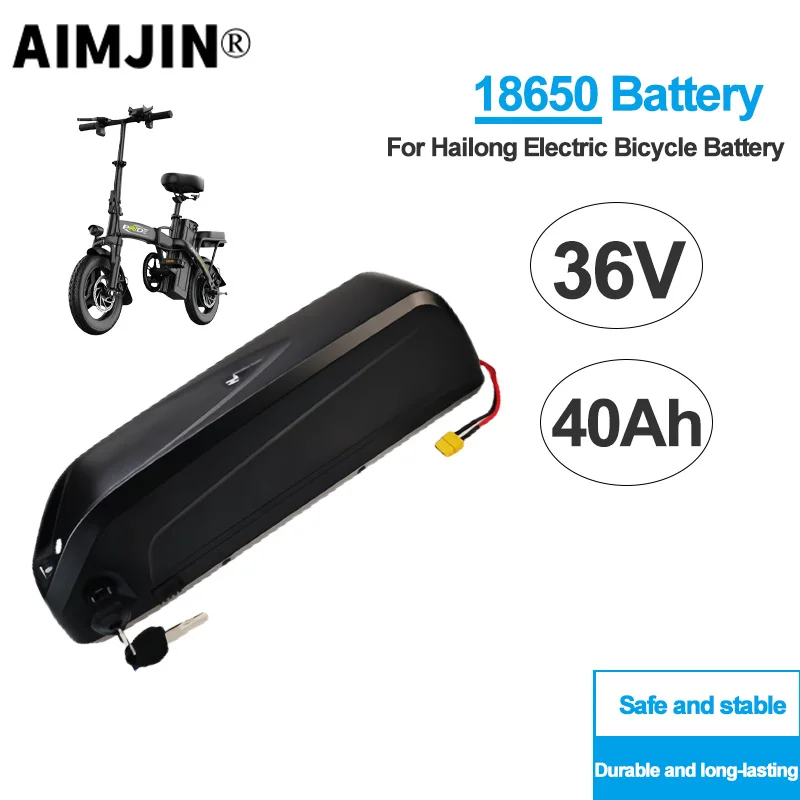 

Hailong-Electric scooter battery and charger, 36V, 40Ah, waterproof, 250W, 1500W, motorcycle, bicycle