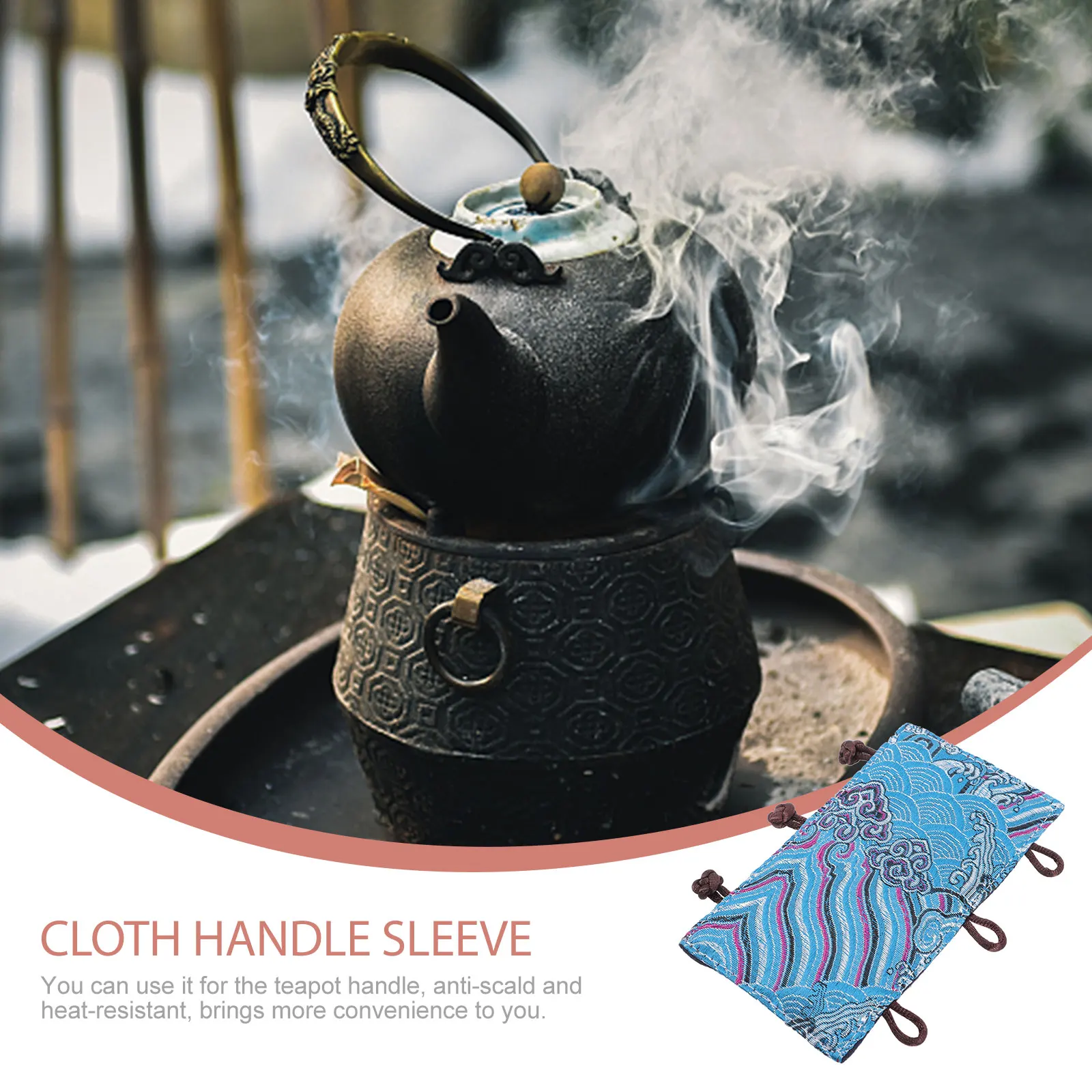 

Heat-Resistant Teapot Handle Cover Anti-Scald Cloth Sleeve Pot Handle Cover Kitchen Essential Hand Protector for Teapot