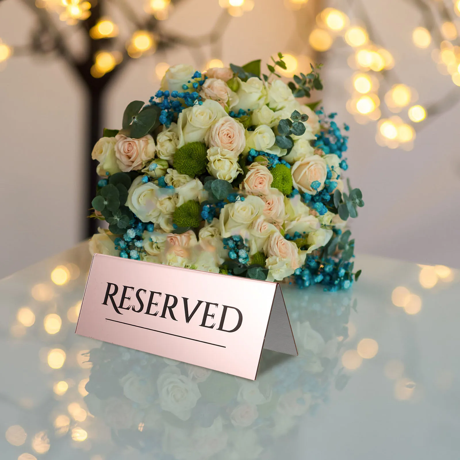 

4Pcs Reserved Seat Signs Acrylic Table Tents for Wedding Chairs Guest Tables Restaurant Event Dining Reserved Table Signs