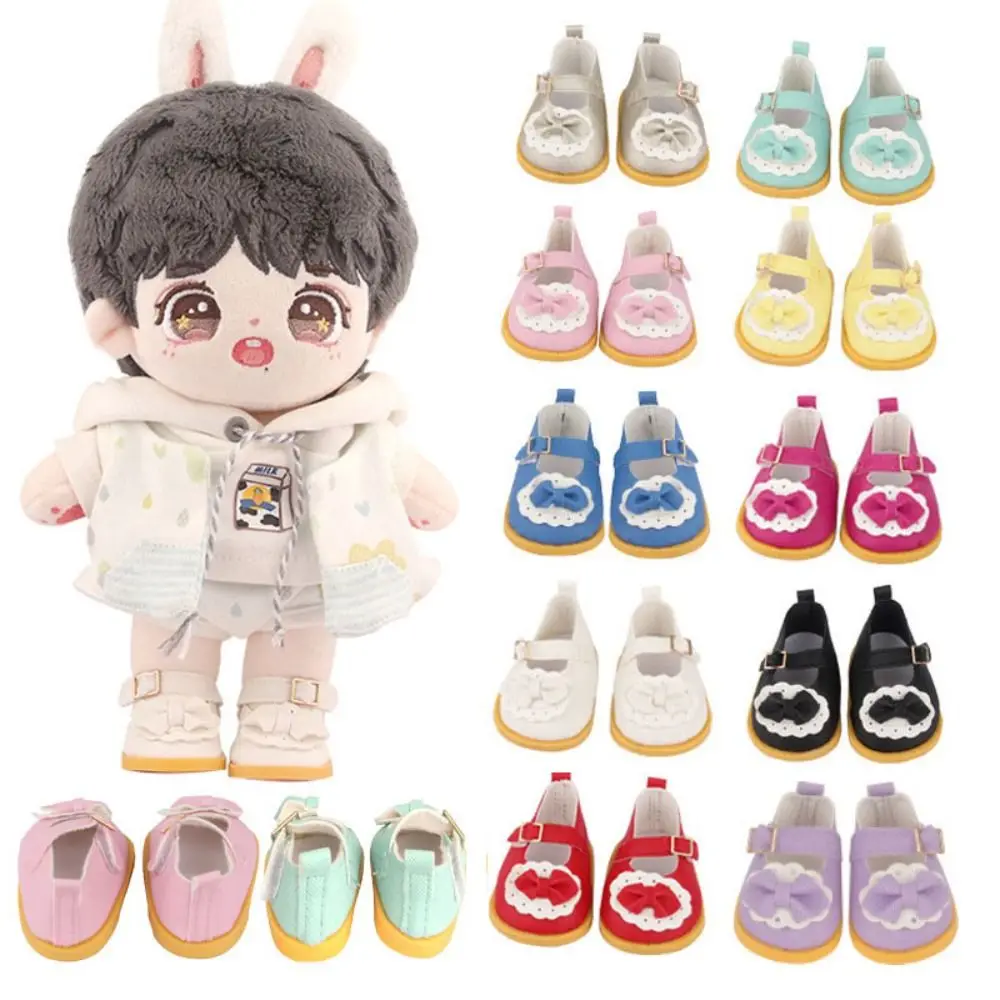 Fashion Cotton Doll Shoes 10 Colors Doll Gift Clothes Accessories PU Leather Shoes for 20cm Cotton Doll