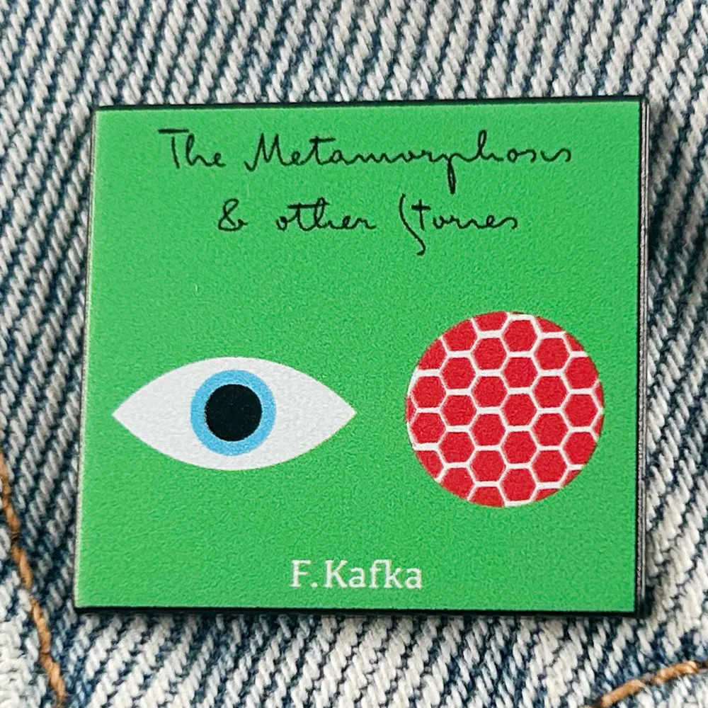 The Metamorphosis: And Other Stories Art Cover Badge F. Kafka Book Enamel Pin Bibliophile Bookish Gift Collect Souvenirs