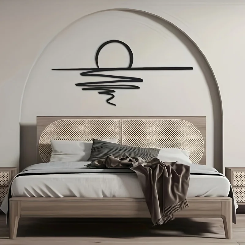 1pc Sonnen untergang Linie Kunst Wandt attoo geeignet für die Dekoration in Wohnzimmer, Schlafzimmer und Restaurant