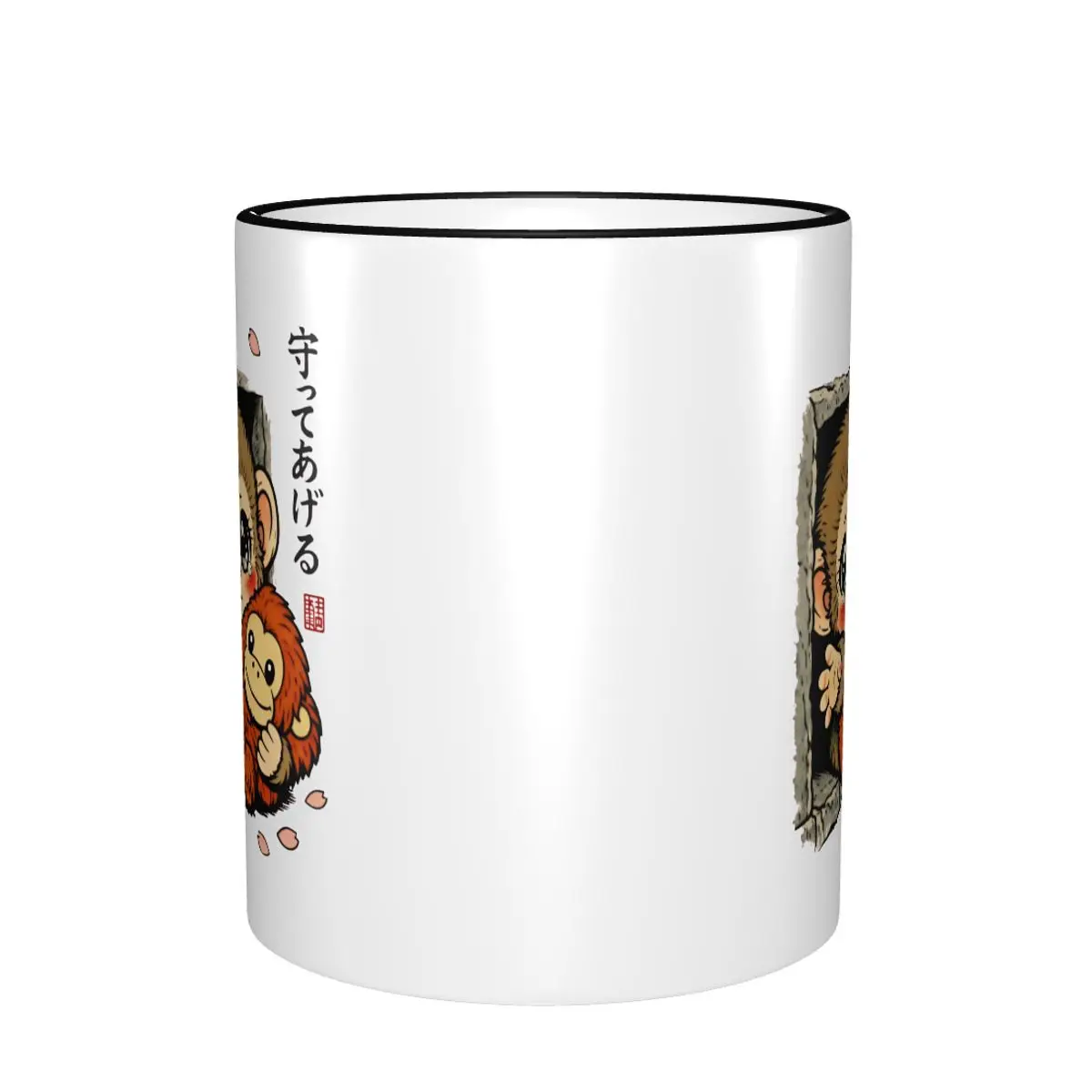 Cute Cartoon Punch Monkey Merch Coffee Mugs Funny Cup Gift