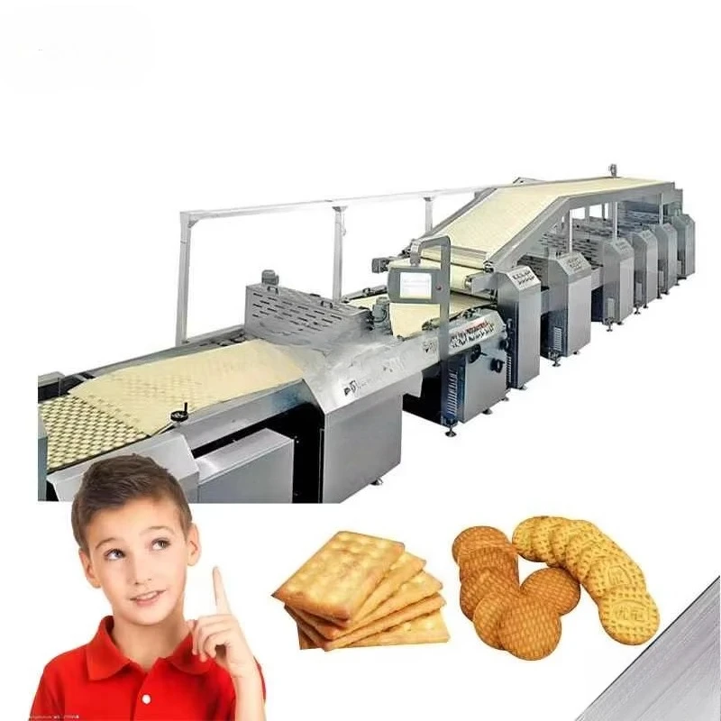 تخصيص خط الإنتاج الأوتوماتيكي بالكامل للحالة الجديدة للبسكويت/الكوكي الناعم والصلب