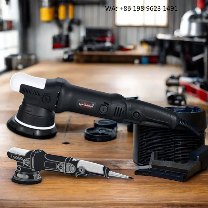 Compact Nano Dual Track Buffing Frame Dual Mode Rotary Offset Layout For Narrow Gap Wheel Rim Auto Detailing Work