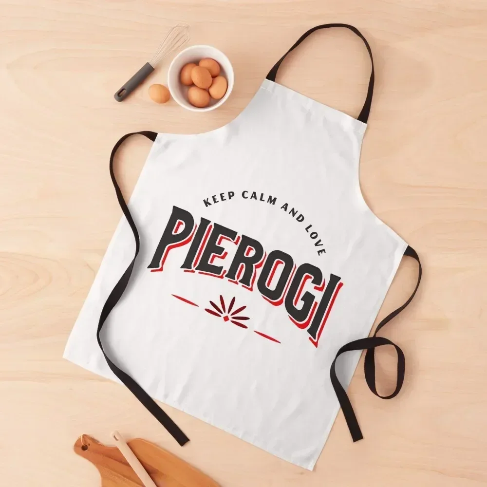 

Keep Calm and Love Pierogi Apron Womens Dresses New year's Hairdresser Kitchen Apras For Women Apron