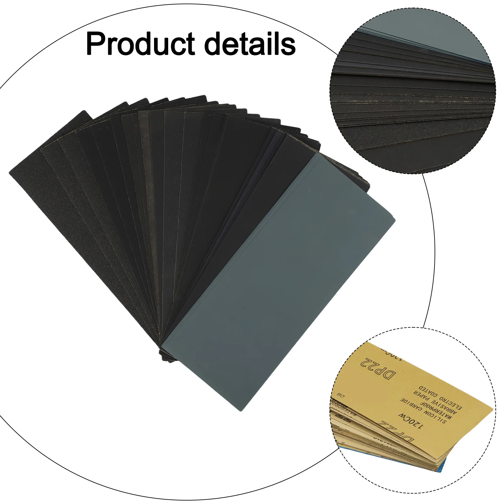 

For Car Polishing Wood Furniture Sanding Automotive Sandpaper Closed Structure Easy To Cut Granule Thickness Printed