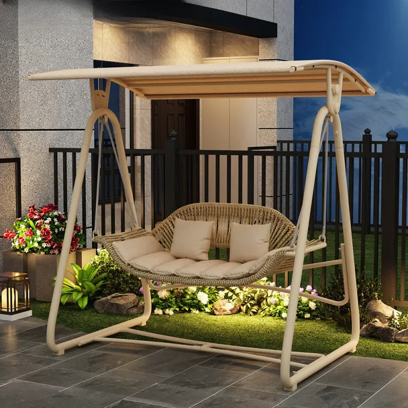 Outdoor Double Swing Hammock for Garden Villa Lounge Chair Balcony Hanging Chair for Internet Celebrity Style Outdoor
