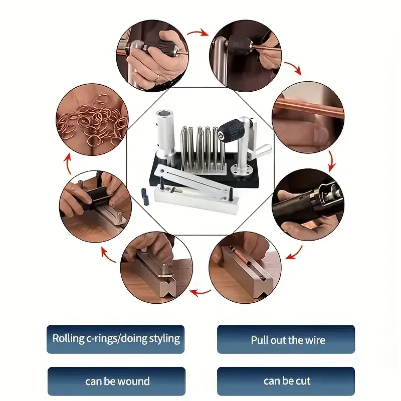 전문 스테인리스 철사 드로잉 머신, 수동 점프 링 메이커 머신, 쥬얼리 제작자용 액세서리 20 개