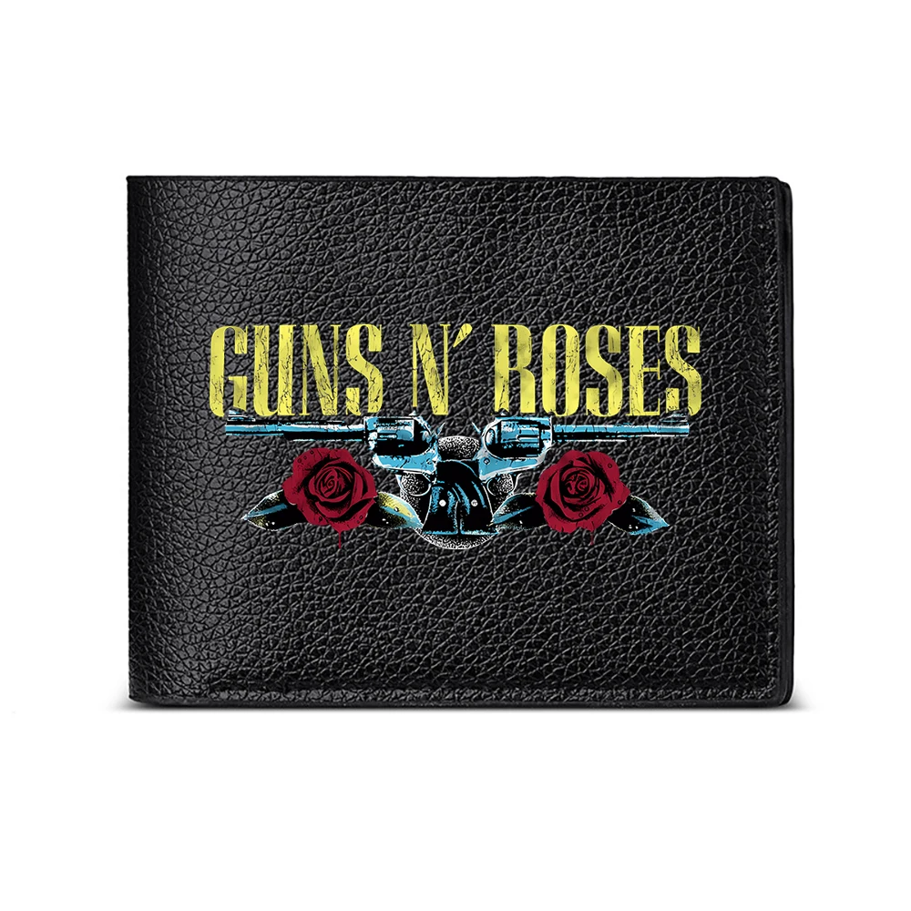 Guns N Roses Rock Band Logo Men Wallet Card Holder Casual Business Fashion Print Design