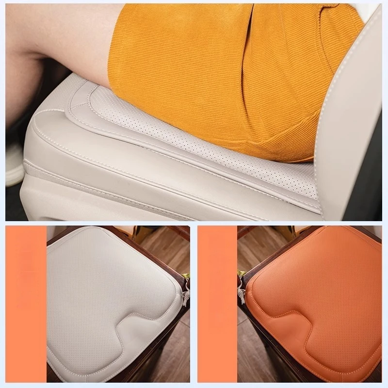 Non-slip Support Pad High Rebound Sponge Seat Cover Breathable Car Seat Cushion Luxury Leather For Audi BMW Mercedes