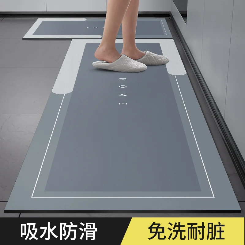 

New 1 pc Japanese style soft kitchen diatomite mud floor mat, super anti slip, super absorbent, easy to handle carpet