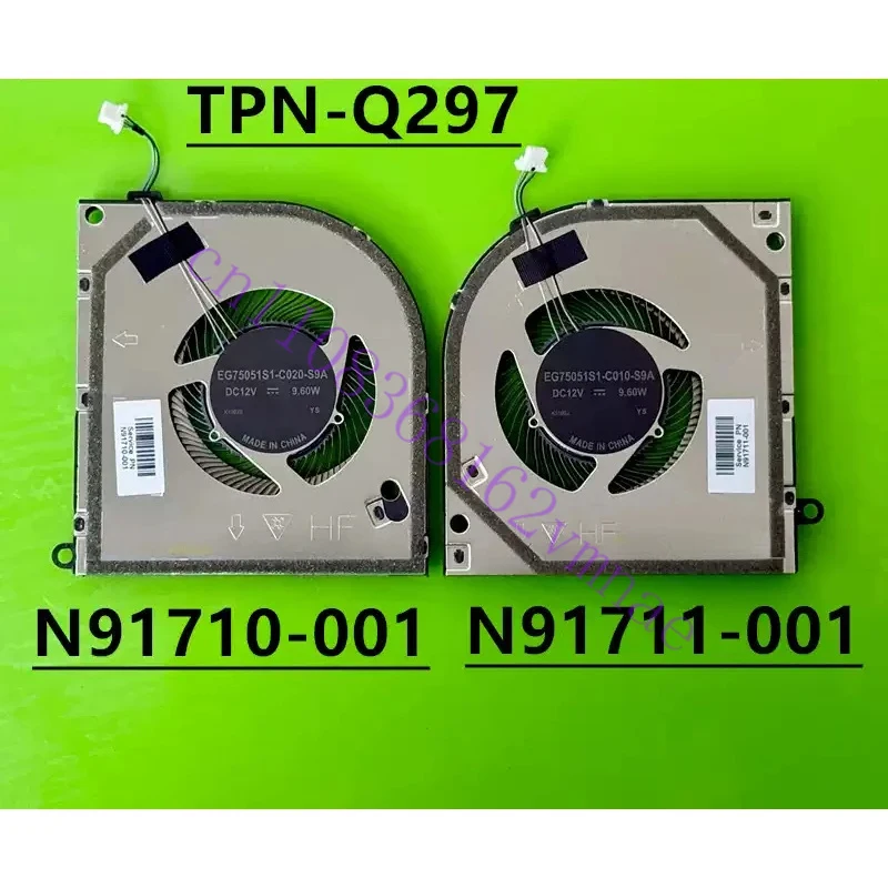 

NEW ORIGINAL Laptop CPU GPU Cooling Fan For HP OMEN 10 Slim14 14-fb TPN-Q297 N91710 N91711