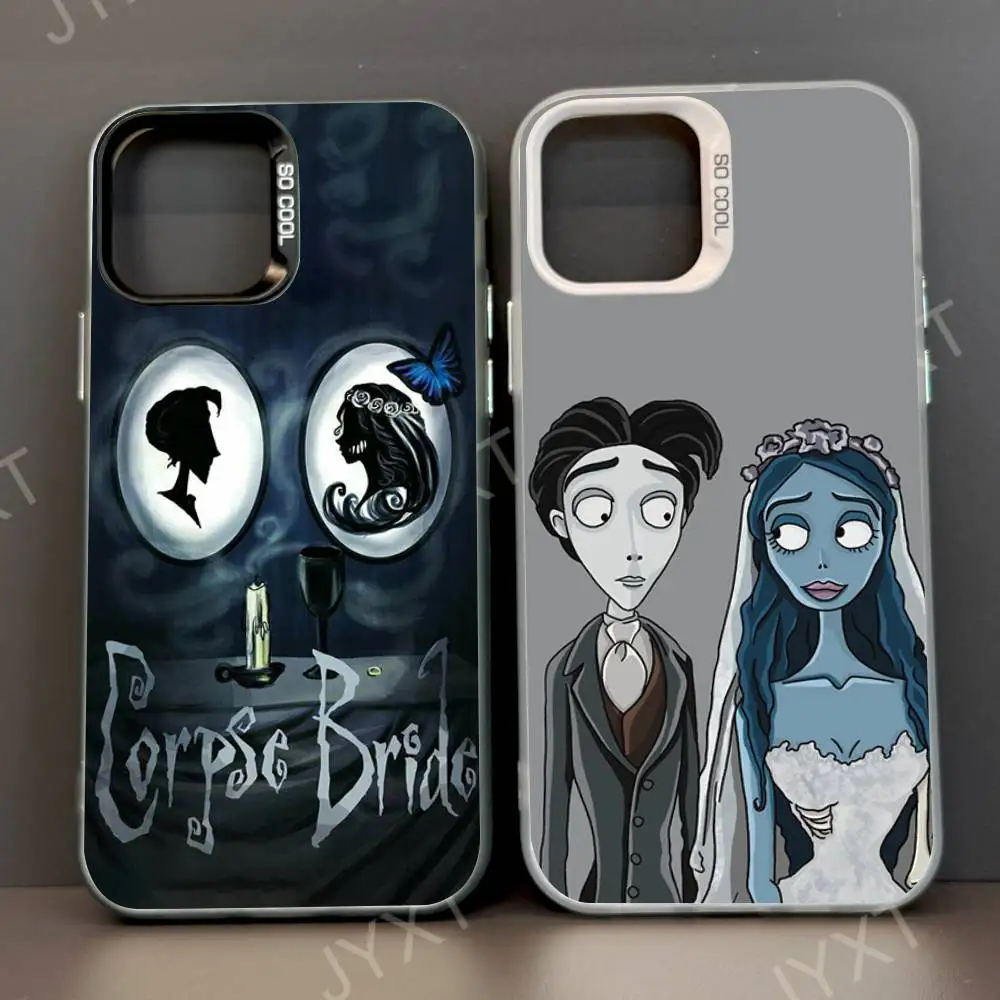 Funda de teléfono Tim B-Burton's Corpse Brides para Apple 11 12 13 14 15 16Pro Max Plus, funda protectora para teléfono con revestimiento