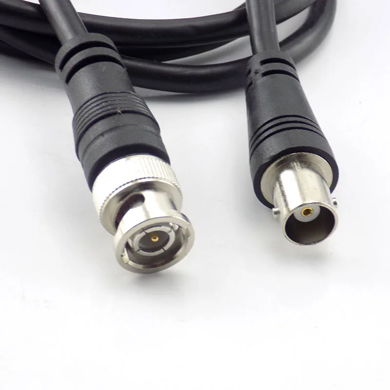 BNC Female To Male Adapter Cable For CCTV Camera BNC Connector Extension Coaxial Line Camera Accessories 1M