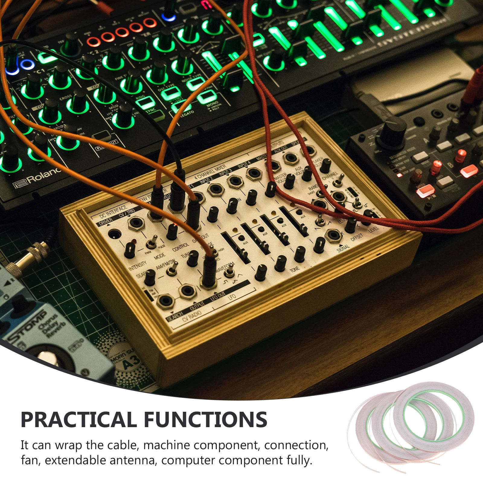 

3pcs Copper Foil Tape 5mmx20m 6mmx20m 3mmx20m Waterproof Conductive Adhesive Shielding Electromagnetic Robot Accessories