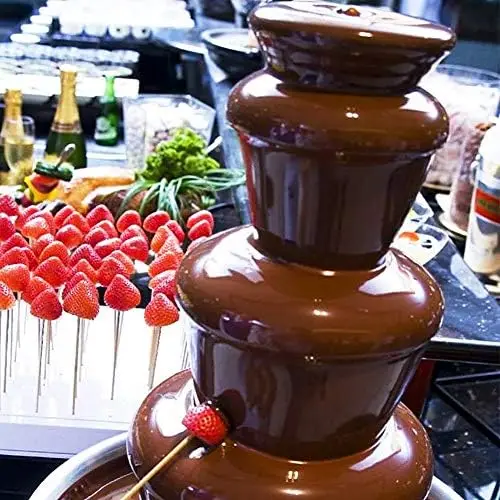 

Chocolate Fondue Fountain Machine Stainless Steel 4-Pound Capacity for Chocolate Candy Butter Cheese (4-Tier)
