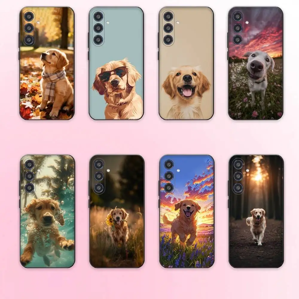 

Cute Golden Retriever Phone Case For Samsung Galaxy A73,A72,A71,A70,A53,A52,A51,Others Soft Black Cover
